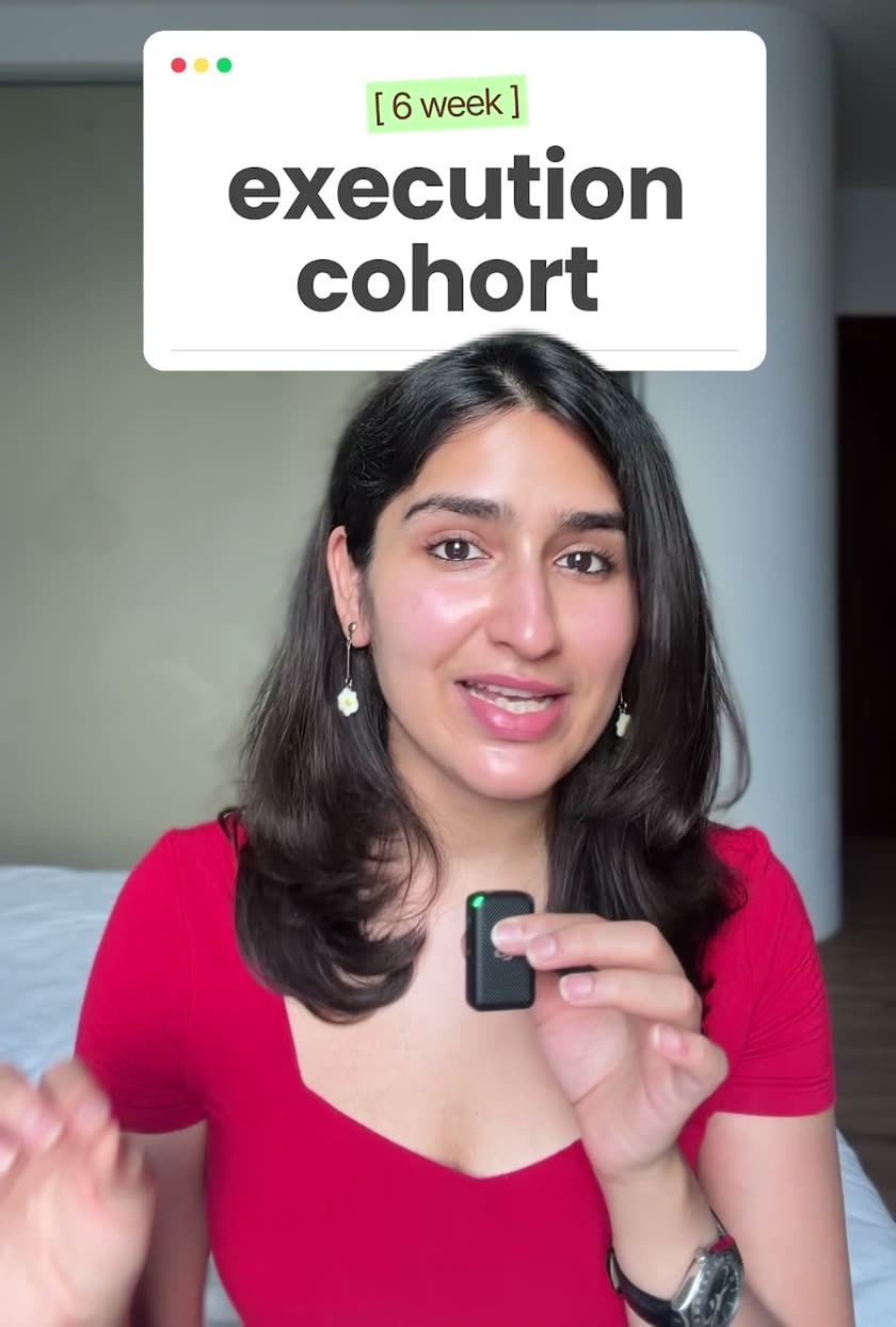 Visha introducing the 6 week execution cohort